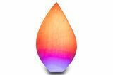 Polished Pink Manganoan (Mangano) Calcite Flame - Fluorescent! #323266-1